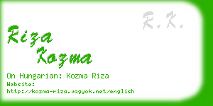 riza kozma business card